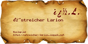 Östreicher Larion névjegykártya